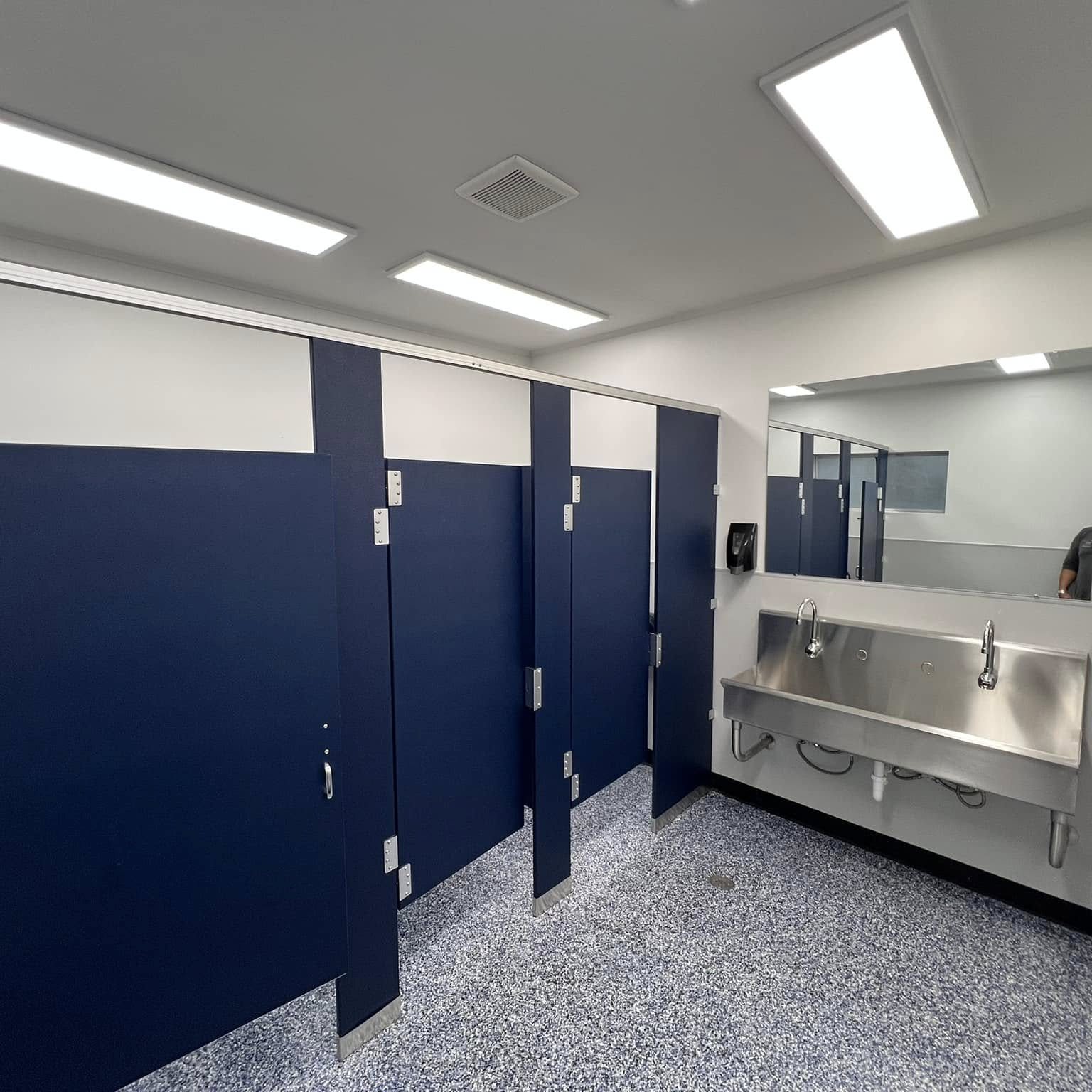 Finished commercial restroom renovation