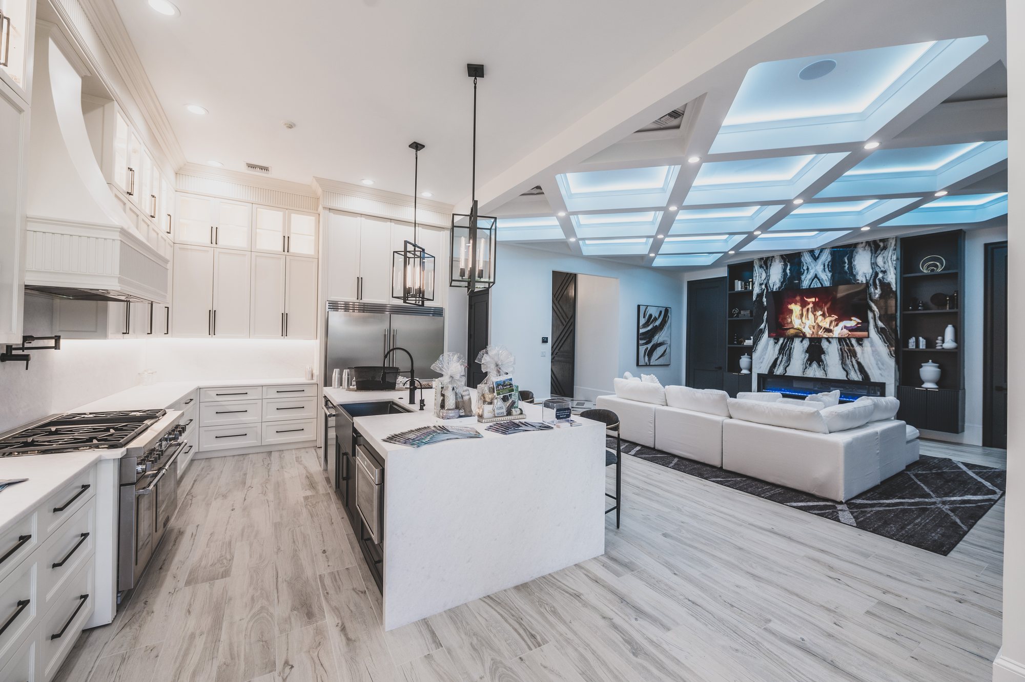 Kitchen and living open concept at 105 Lac Lafreniere Court