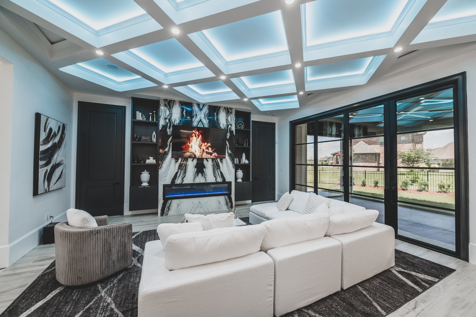 Living room at 105 Lac Lafreniere Court